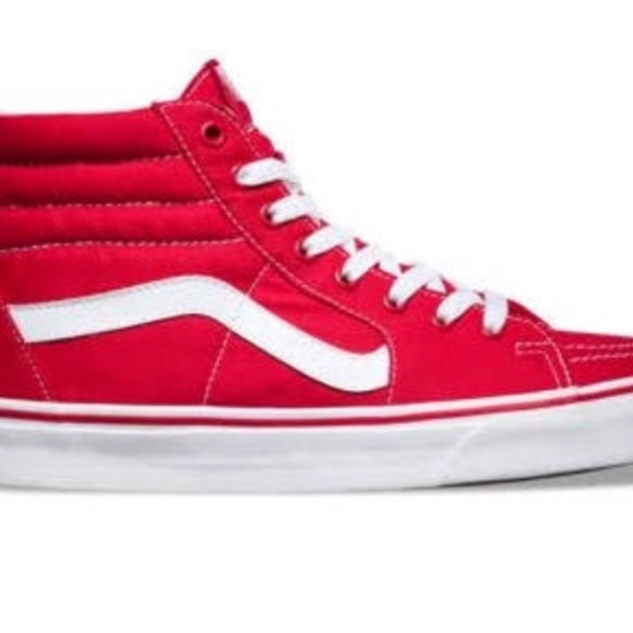 vans shoes red and white